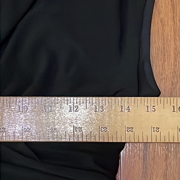 Kathy Roberts Size 10 Petite Dress Black Gold Print Bottom Half Pleated Zipper - Picture 6 of 10